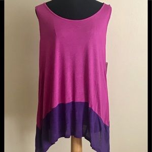 New York & Company Pink and Purple Tunic